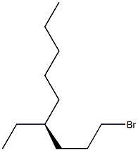 [S,(+)]-1-ブロモ-4-エチルノナン 化学構造式