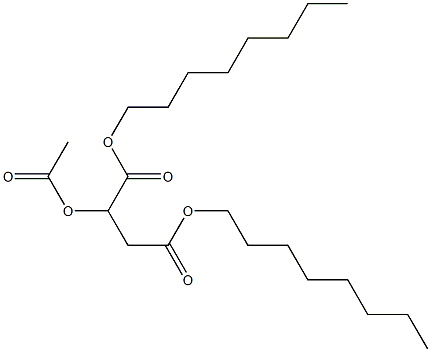 2-アセチルオキシブタン二酸ジオクチル 化学構造式