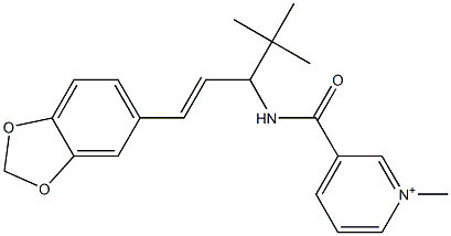 3-[[[(E)-1-(3,4-Methylenedioxyphenyl)-4,4-dimethyl-1-penten-3-yl]amino]carbonyl]-1-methylpyridinium