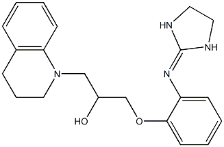 1-[2-[(Imidazolidin-2-ylidene)amino]phenoxy]-3-[(1,2,3,4-tetrahydroquinolin)-1-yl]-2-propanol Structure