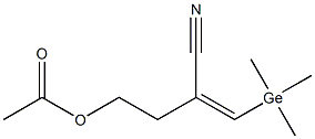(Z)-2-(2-Acetoxyethyl)-3-(trimethylgermyl)propenenitrile 结构式