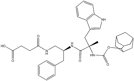 4-[(S)-2-[(S)-2-(Adamantan-2-yloxycarbonylamino)-3-(1H-indol-3-yl)-2-methylpropanoylamino]-3-phenylpropylamino]-4-oxobutyric acid
