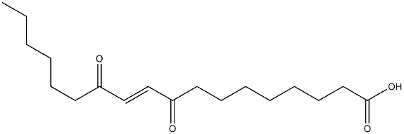(E)-9,12-ジオキソ-10-オクタデセン酸 化学構造式