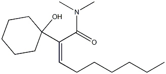 (Z)-2-(1-ヒドロキシシクロヘキシル)-N,N-ジメチル-2-ノネンアミド 化学構造式