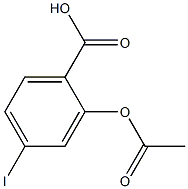 2-アセチルオキシ-4-ヨード安息香酸 化学構造式