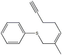(Z)-6-Methyl-7-(phenylthio)-5-hepten-1-yne Structure