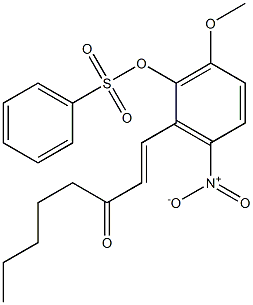 Benzenesulfonic acid 6-methoxy-3-nitro-2-[2-(pentylcarbonyl)vinyl]phenyl ester