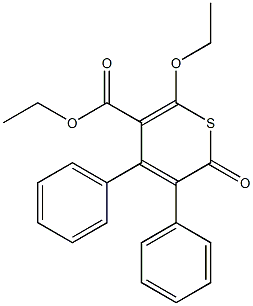 3,4-Diphenyl-2-oxo-6-ethoxy-2H-thiopyran-5-carboxylic acid ethyl ester