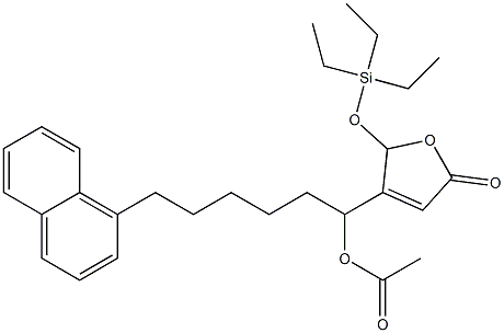 Acetic acid 1-[[2,5-dihydro-5-oxo-2-(triethylsiloxy)furan]-3-yl]-6-(1-naphtyl)hexyl ester Structure