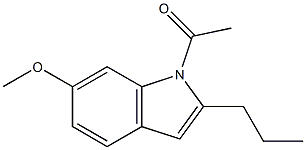1-アセチル-6-メトキシ-2-プロピル-1H-インドール 化学構造式