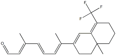 (2E,4E,6E)-3,7-Dimethyl-7-[(1,2,6,7,8,8a-hexahydro-8a-methyl-5-trifluoromethylnaphthalen)-3-yl]-2,4,6-heptatrienal Structure