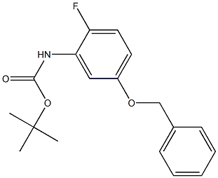 N-叔氧羰基-5-苄氧-2-氟苯胺 结构式