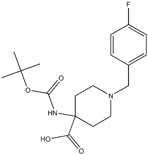 4-(TERT-BUTOXYCARBONYLAMINO)-1-(4-FLUOROBENZYL)PIPERIDINE-4-CARBOXYLIC ACID