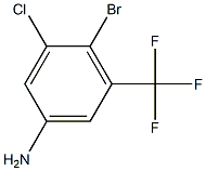 4-溴-3-氯-5-三氟甲基苯胺 结构式