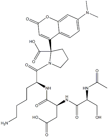 (7-(dimethylamino)-2-oxobenzopyran-4-yl)acetyl-seryl-aspartyl-lysyl-proline