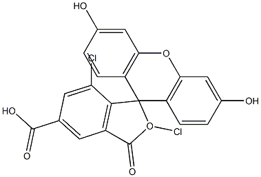 5-カルボキシ-2′,7′-ジクロロフルオレセイン 化学構造式