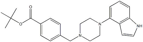4-[4-(1H-Indol-4-yl)-piperazin-1-ylmethyl]-benzoic acid tert-butyl ester Structure