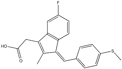 (Z)-5-FLUORO-2-METHYL-1-(P-METHYLTHIOBENZYLIDENE)-3-INDENYLACETIC ACID