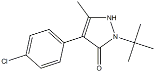 2-(tert-butyl)-4-(4-chlorophenyl)-5-methyl-1,2-dihydro-3H-pyrazol-3-one 结构式
