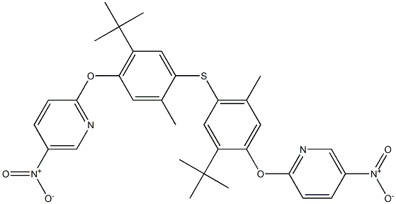 2-[2-(tert-butyl)-4-({5-(tert-butyl)-2-methyl-4-[(5-nitro-2-pyridyl)oxy]phenyl}thio)-5-methylphenoxy]-5-nitropyridine Structure