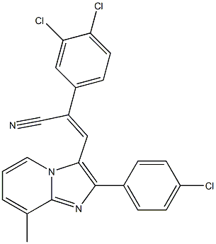 (Z)-3-[2-(4-chlorophenyl)-8-methylimidazo[1,2-a]pyridin-3-yl]-2-(3,4-dichlorophenyl)-2-propenenitrile