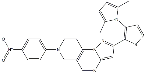 2-[3-(2,5-dimethyl-1H-pyrrol-1-yl)-2-thienyl]-7-(4-nitrophenyl)-6,7,8,9-tetrahydropyrazolo[1,5-a]pyrido[3,4-e]pyrimidine