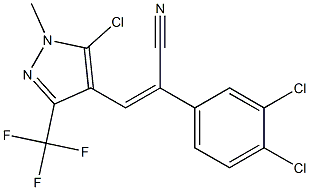 (Z)-3-[5-chloro-1-methyl-3-(trifluoromethyl)-1H-pyrazol-4-yl]-2-(3,4-dichlorophenyl)-2-propenenitrile Struktur