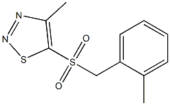 4-methyl-5-[(2-methylbenzyl)sulfonyl]-1,2,3-thiadiazole