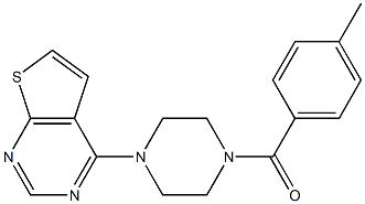 (4-methylphenyl)(4-thieno[2,3-d]pyrimidin-4-ylpiperazino)methanone