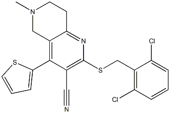 2-[(2,6-dichlorobenzyl)sulfanyl]-6-methyl-4-(2-thienyl)-5,6,7,8-tetrahydro[1,6]naphthyridine-3-carbonitrile