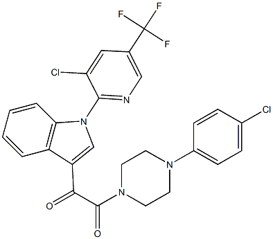 1-[4-(4-chlorophenyl)piperazino]-2-{1-[3-chloro-5-(trifluoromethyl)-2-pyridinyl]-1H-indol-3-yl}-1,2-ethanedione