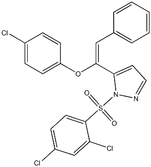 5-[1-(4-chlorophenoxy)-2-phenylvinyl]-1-[(2,4-dichlorophenyl)sulfonyl]-1H-pyrazole