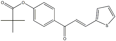 4-[(E)-3-(2-thienyl)-2-propenoyl]phenyl pivalate Structure