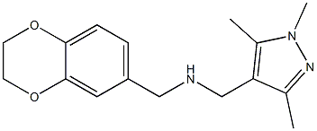 (2,3-dihydro-1,4-benzodioxin-6-ylmethyl)[(1,3,5-trimethyl-1H-pyrazol-4-yl)methyl]amine