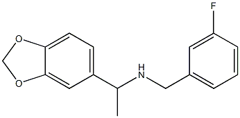 [1-(2H-1,3-benzodioxol-5-yl)ethyl][(3-fluorophenyl)methyl]amine Structure