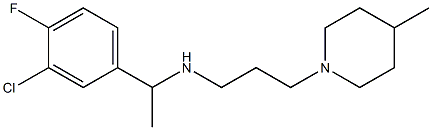 [1-(3-chloro-4-fluorophenyl)ethyl][3-(4-methylpiperidin-1-yl)propyl]amine
