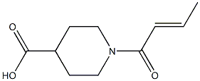 1-[(2E)-but-2-enoyl]piperidine-4-carboxylic acid Struktur