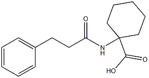 1-[(3-phenylpropanoyl)amino]cyclohexanecarboxylic acid Structure