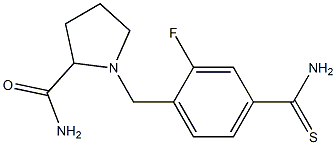 1-[(4-carbamothioyl-2-fluorophenyl)methyl]pyrrolidine-2-carboxamide|