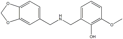 2-{[(2H-1,3-benzodioxol-5-ylmethyl)amino]methyl}-6-methoxyphenol Structure