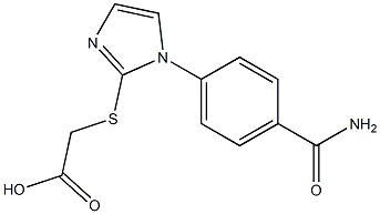 2-{[1-(4-carbamoylphenyl)-1H-imidazol-2-yl]sulfanyl}acetic acid
