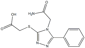 2-{[4-(carbamoylmethyl)-5-phenyl-4H-1,2,4-triazol-3-yl]sulfanyl}acetic acid