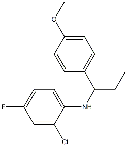 2-chloro-4-fluoro-N-[1-(4-methoxyphenyl)propyl]aniline