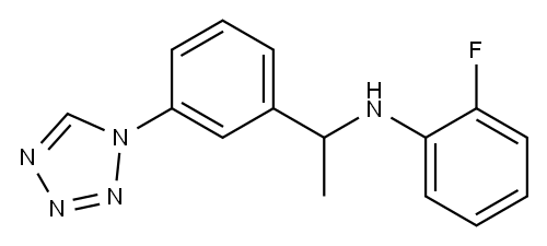 2-fluoro-N-{1-[3-(1H-1,2,3,4-tetrazol-1-yl)phenyl]ethyl}aniline