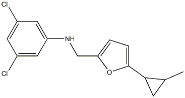 3,5-dichloro-N-{[5-(2-methylcyclopropyl)furan-2-yl]methyl}aniline
