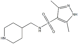 3,5-dimethyl-N-(piperidin-4-ylmethyl)-1H-pyrazole-4-sulfonamide