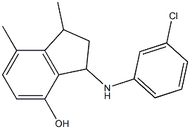 3-[(3-chlorophenyl)amino]-1,7-dimethyl-2,3-dihydro-1H-inden-4-ol