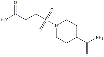 3-[(4-carbamoylpiperidine-1-)sulfonyl]propanoic acid Structure
