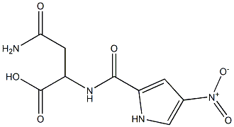 3-carbamoyl-2-[(4-nitro-1H-pyrrol-2-yl)formamido]propanoic acid Struktur