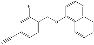 3-fluoro-4-[(naphthalen-1-yloxy)methyl]benzonitrile